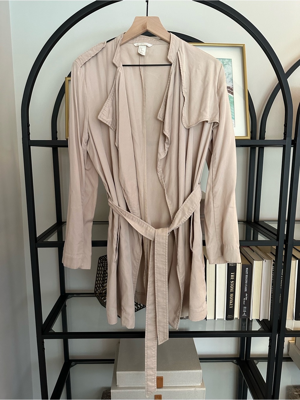 H&M Light Beige Trench with Self-Tie Belt